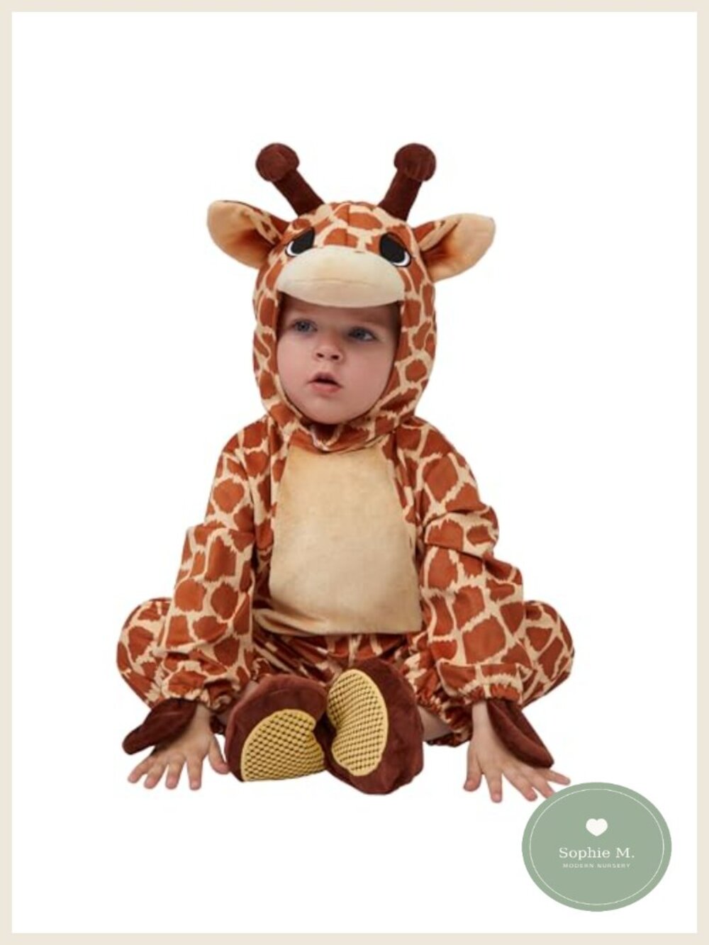 Toddler Giraffe Costume with Hood and Booties, Halloween Animal Dress-Up, 100%